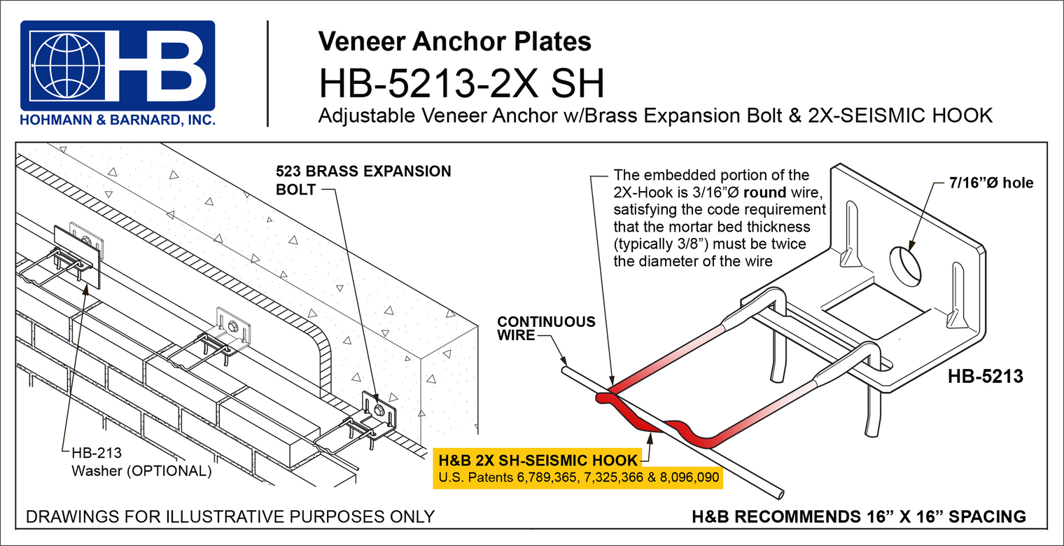 HB-5213 Adjustable Veneer Anchors